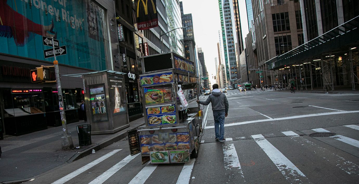 Arkivbild från mars 2020: New York under lockdown. 