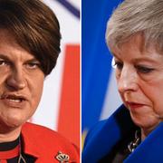 Arlene Foster och Theresa May.