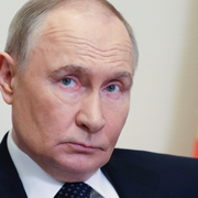 Det första McDonalds som öppnade i Ryssland, arkivbild på Putin.