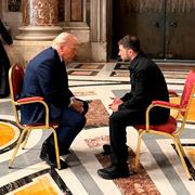 Trump och Zelenskyj i Vatikanen i april.