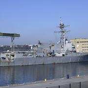 USS Forrest Sherman i Frihamnen i Stockholm. 