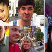 Georgina Callander, Martyn Hett, Liam Curry och Chloe Rutherford, Angelika och Marcin Klis, Saffie Rose Roussos, Alison Howe.