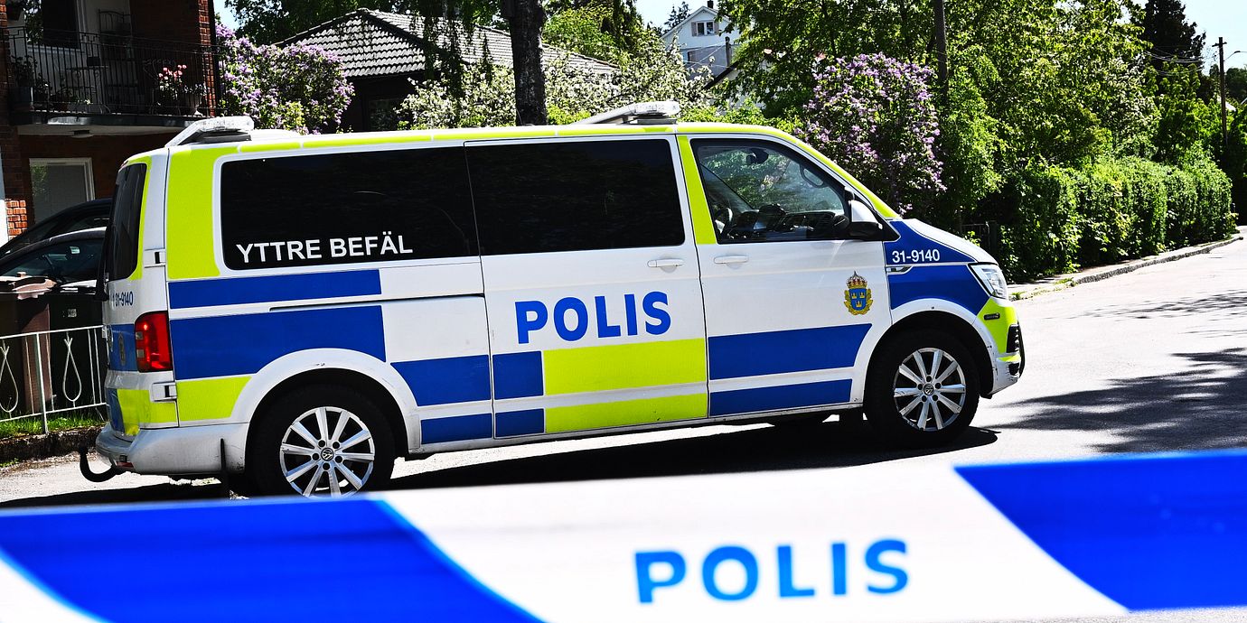 Bild från polisinsatsen.