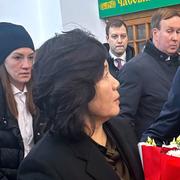 Nordkoreas utrikesminister Choe Son-Hui och Rysslands utrikesminister Sergej Lavrov. Bilden är publicerad av ryska utrikesdepartementet. 