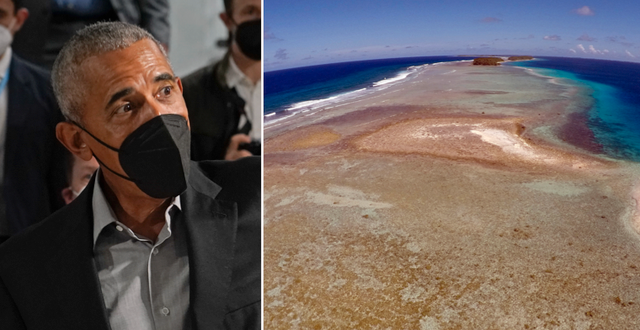 Barack Obama / Stigande havsnivå på Marshallöarna. TT