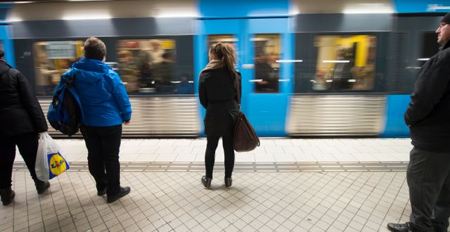 Arkivbild/Stockholms tunnelbana.  FREDRIK SANDBERG / TT / TT NYHETSBYRÅN