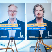 Liberalernas valaffischer inför EU-valet.