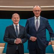 Olaf Scholz och Friedrich Merz. 