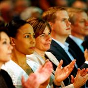 Kulturminister Alice Bah Kuhnke, biståndsminister Isabella Lövin, språkröret Gustav Fridolin