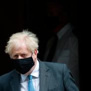 Britain's Prime Minister Boris Johnson leaves 10 Downing Street to attend the weekly Prime Minister's' Questions session in parliament in London, Wednesday, April 28, 2021.