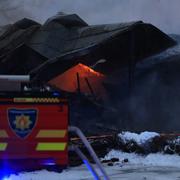 Ica-butiken i Haga i Västerås blev totalförstörd i branden. 