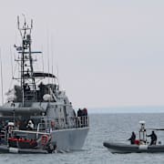 Arkivbild. Migranter på ett cypriotiskt räddningsfartyg i Medelhavet i januari 2020.