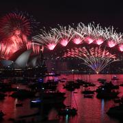 Fyrverkerier i Sydney nyårsafton 2016.