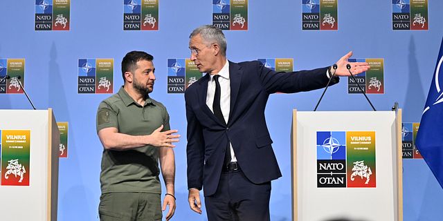 Volodymyr Zelenskyj och Jens Stoltenberg. Henrik Montgomery/TT