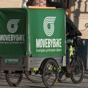 Cykelbudfirman Movebybike som lanserar sig som Sveriges grönaste åkeri. 