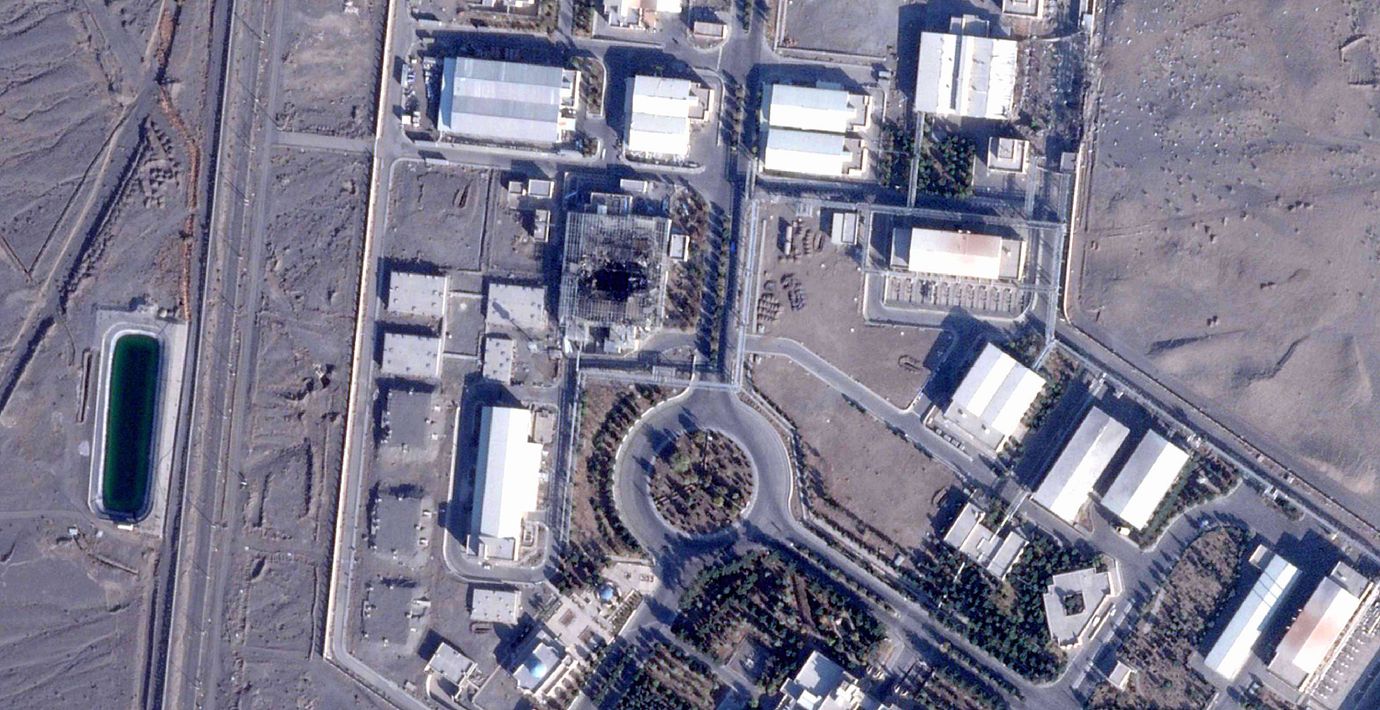 Satellitbild av kärnkraftverket i Natanz, Iran den 3 december 2025.
