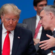 Trump och Stoltenberg 2019. 