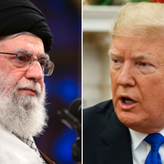 Ayatolla Ali Khamenei och president Donald Trump. 