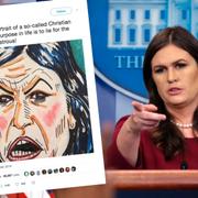 Porträttet av Sarah Huckabee Sanders var inte särkilt smickrande. 