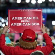 A delegate at the Republican National Convention in Milwaukee on Wednesday.