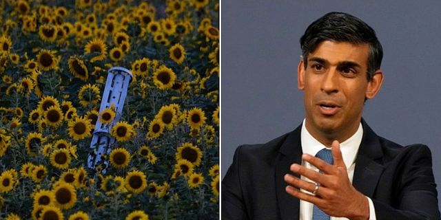 Projektil från klusterbomb/Rishi Sunak.