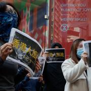 Demonstranter i Hongkong.