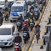 Bild från Jakarta, 11 augusti.  Achmad Ibrahim / AP