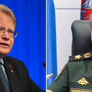 Försvarsminister Peter Hultqvist (2016), samt Rysslands försvarsminister Sergej Sjojgu (2016).