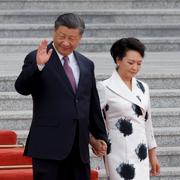 Xi Jinping med sin hustru, arkivbild. 