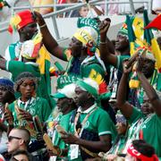 Senegalfans under matchen mot Polen, 19 juni.