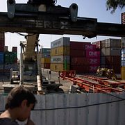 Spannmålet skulle lastas av i Haifa, Israel.