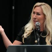 Marjorie Taylor Greene tidigare i år.