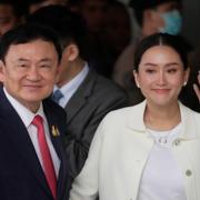 Thaksin Shinawatra och Paetongtarn Shinawwatra i augusti förra året. 