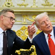 Alexander Stubb och Donald Trump i Vita huset i oktober 2025.