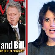 Monica Lewinsky och Bill Clinton på Times omslag. 