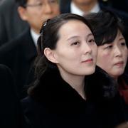 Kim Yo-Jong på internationellt uppdrag i Sydkorea i februari 2018.