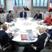 Världsledarna under G7-mötet i Biarritz.
