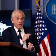 Arkivbild: Vita husets handelsrådgivare Peter Navarro tillsammans med president Donald Trump, april 2020. 