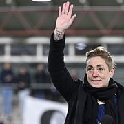 Therese Sjögren när hon tackades av som sportchef för FC Rosengård.