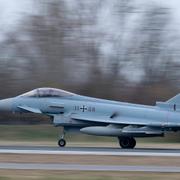 Tyska stridsflygplanet Eurofighter.