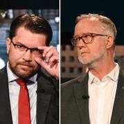 Iluustrationsbilder av EU, Åkesson, Pehrson.