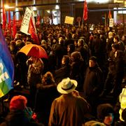 Motdemonstration i Berlin.