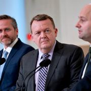 Søren Pape Poulsen, Lars Løkke Rasmussen och Anders Samuelsen.