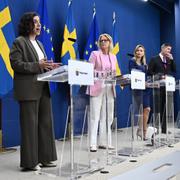 Företrädare för Tidöpartierna.