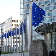 EU-flaggor i Bryssel.