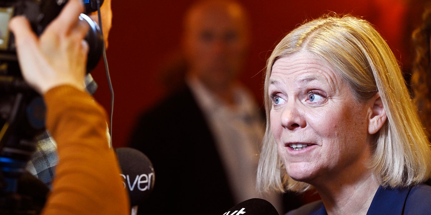 Magdalena Andersson på Lidingö, 9 oktober.