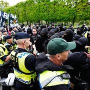 Demonstrationer på platsen.