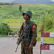 En soldat tillhörande Myanmars militär.