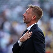 Graham Potter efter förlusten mot Frankrike. 