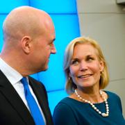 Gunilla Carlsson och dåvarande statsministern Fredrik Reinfeldt. 